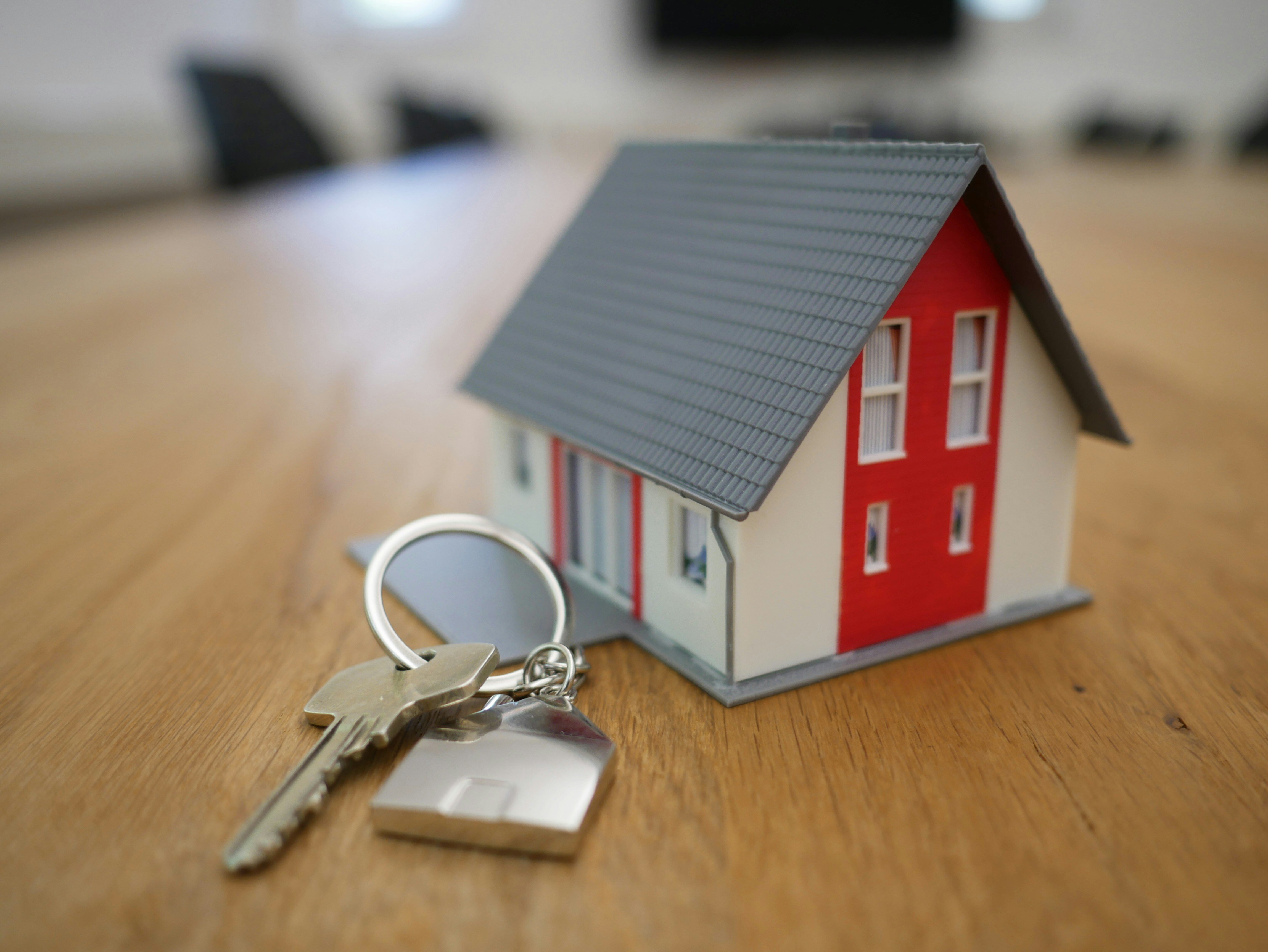 miniature house keychain