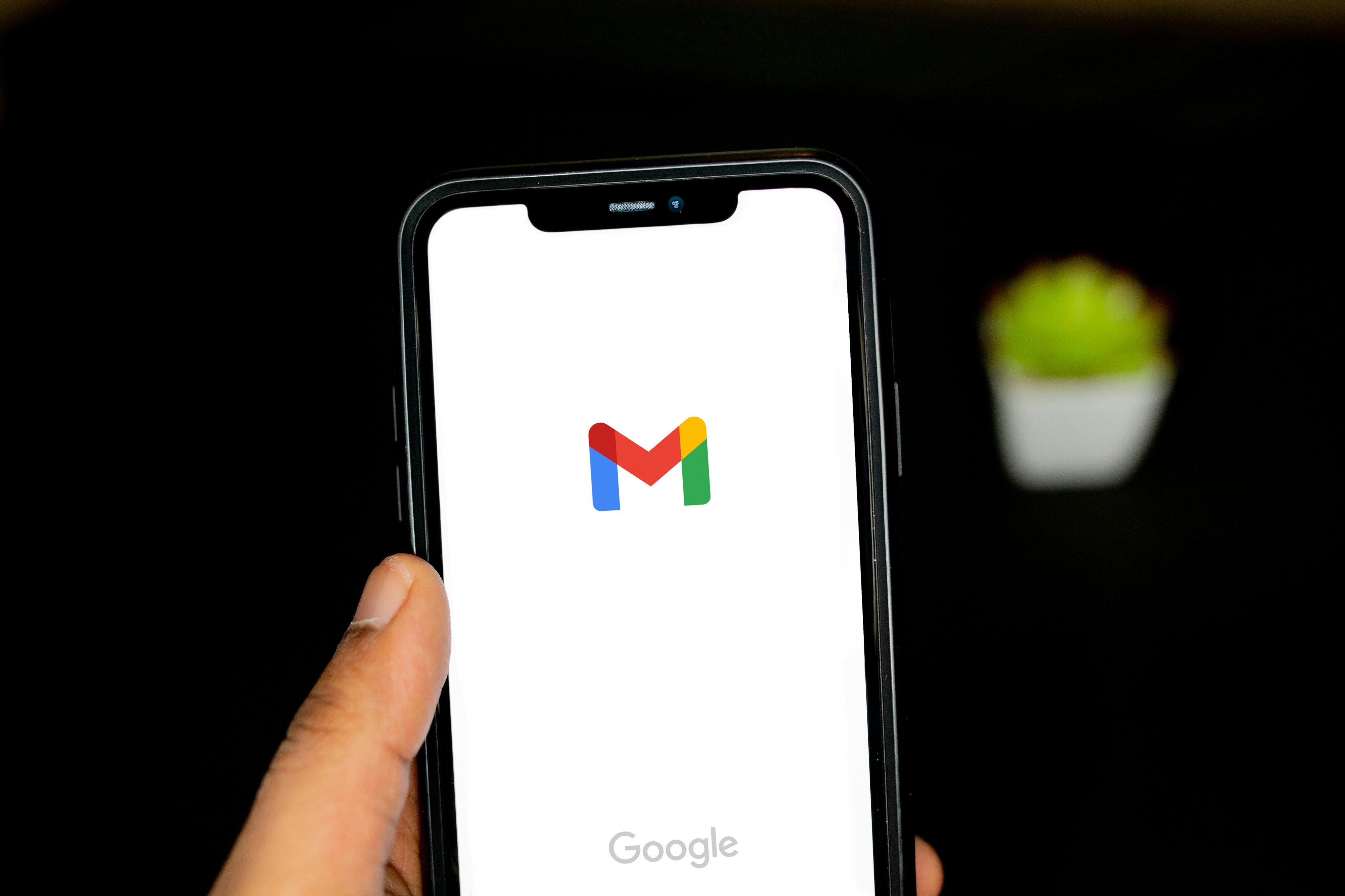 Gmail logo on phone